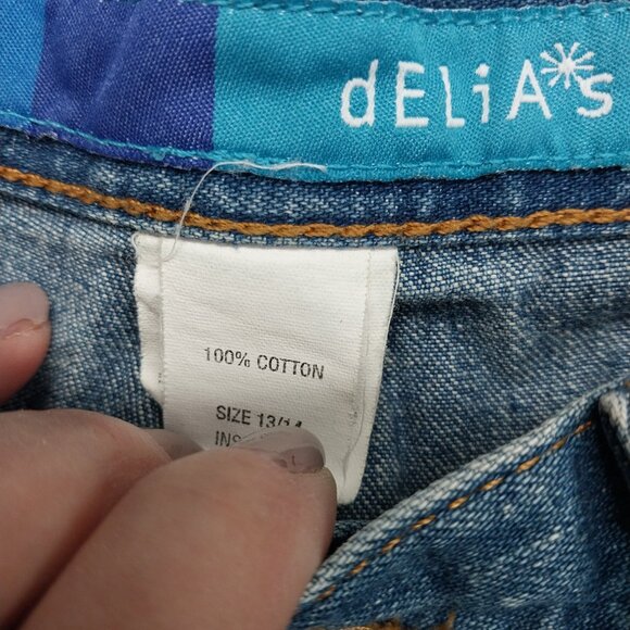 3799 Size 13/14 Upcycled delia's Bleach Dyed Bell-Bottoms, - Picture 5 of 5